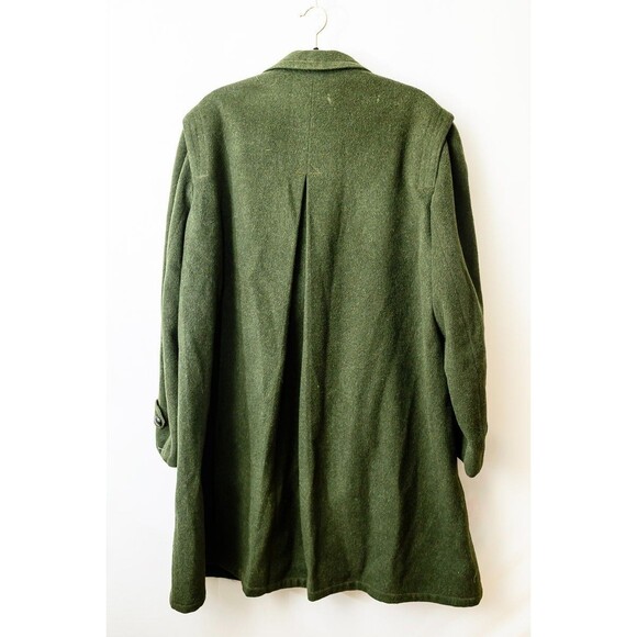 Pischl Winter Himalaya Loden Green Wool trench coat jacket long unisex XXL - Picture 2 of 5